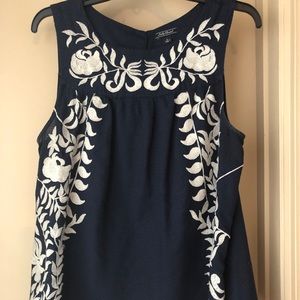 Lucky brand navy blue blouse